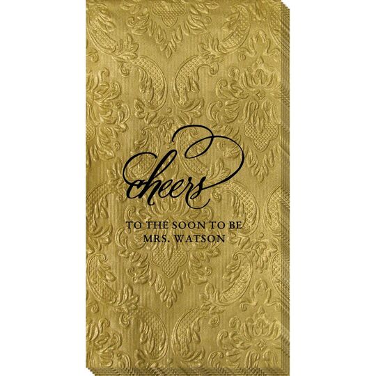 Refined Cheers Carte Embossed Guest Towels